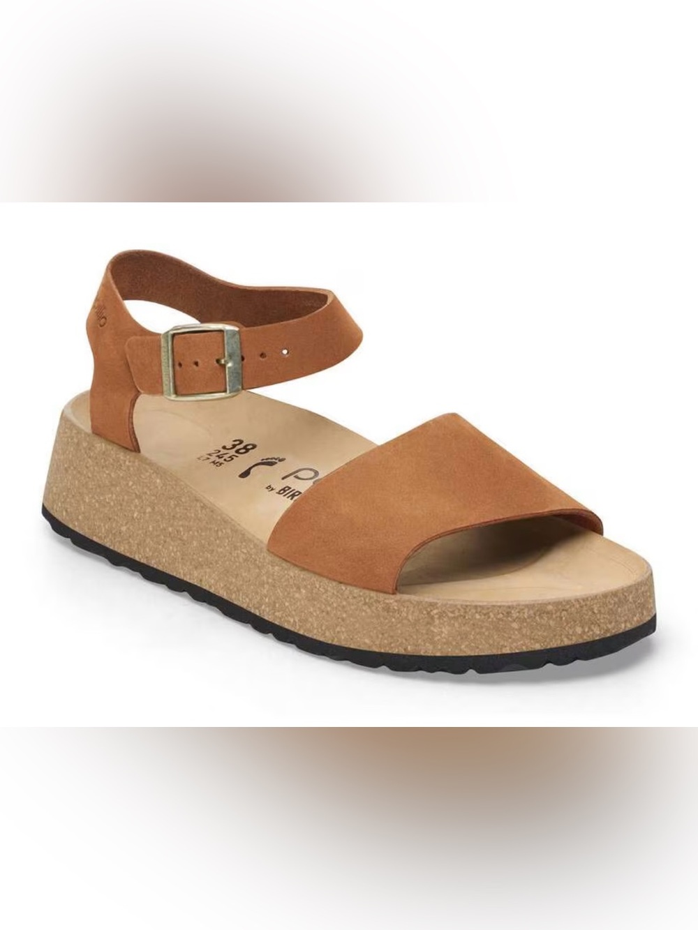 👡Birkenstock Glenda Nubuck Leather Platform Sandal